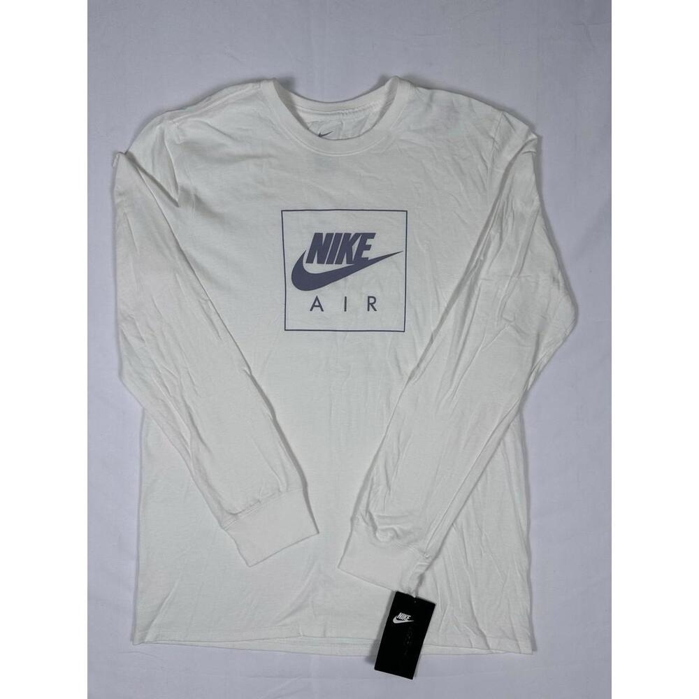 NWT Nike Air Sportswear Swoosh Men's Large White Cotton M T-shirt DC8696 RARE